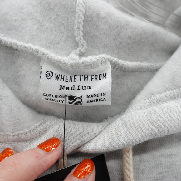 Where Im From Mens Gray Snowball Fight Champion Hoodie Sweatshirt Medium NEW - Picture 5 of 12